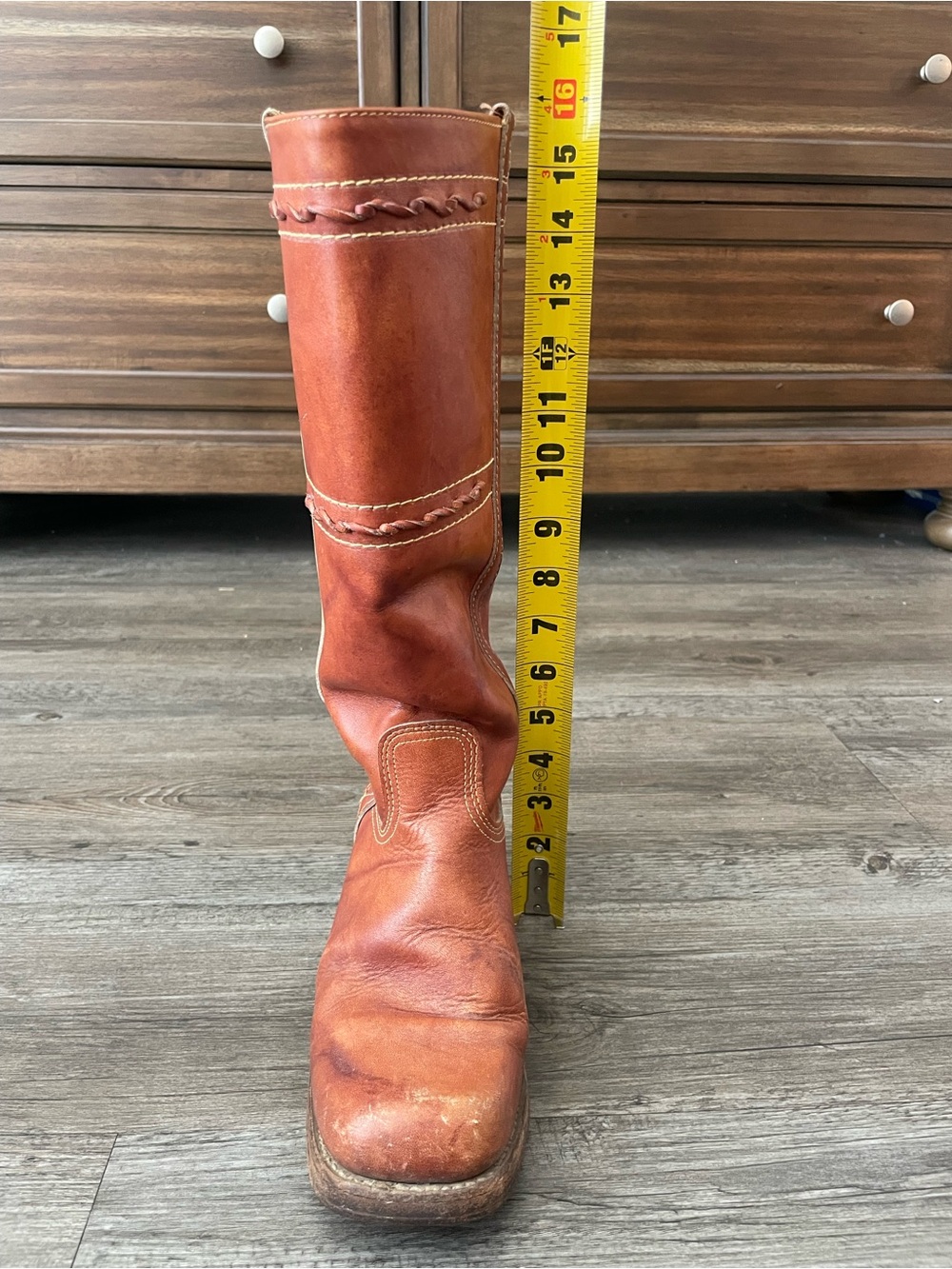 Vintage Frye Campus Boots • Brown Leather • Made in USA • Women’s 8.5 - Picture 4 of 7
